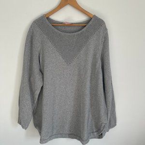 Penningtons In Every Story Women Gray Long Sleeve Pullover Knit Sweater Size 3X